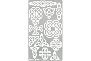 ‎ALEKS MELNYK Aleks Melnyk #32 Celtic Knot Stencil Furniture, Metal Designer Stencil Templates for Painting, Ornaments Furniture Vintage, Viking Decoration, Pyrography, Engraving, Viking Picture, Painting, 1 Piece