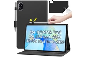 KATUMO Custodia Cover per HONOR Pad X9 11.5 Pollici 2023 con S Pen Holder, Custodia In Pelle Con Molteplici Prospettive Supporto Cover Slim Smart Flip Case Tablet Honor X9 2023