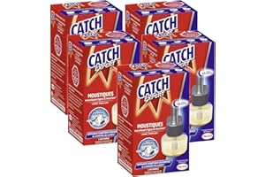 CATCH Expert Pack de 5 Recharges électriques 45 nuits Sans parfum