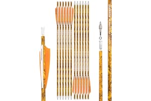 surwolf Archery Carbon crossbow bolt 16" 17" 18" 20" 22" Crossbow arrows, Hunting carbon arrow for Crossbow with 4" Vanes Hunting crossbow arrows 12pcs