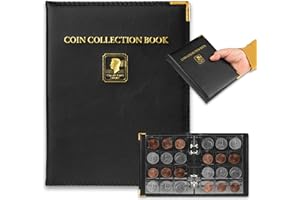 COLLECTOR'S HAVEN Album Raccoglitore Monete da Collezione - 120 Tasche Aderenti 45x40mm - Porta Monete da Collezione