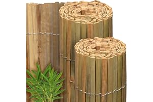 Sol Royal FSC® Valla de Protección Bambú Natural 160x600 cm – Visual y Viento de Caña Balcones Terrazas y Jardín – Robusto Biombo de Bambú Resistente a la Intemperie – SolVision B89