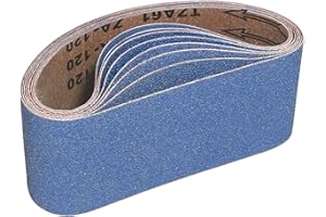 BRESUCNY Nastri Abrasivi 100 x 610 mm- 2 X Grana 40/60/80/120 Zirconia Nastro Abrasivo per il Metallo/Legno Levigatura a Secco e a Umido（8 Pezzi）