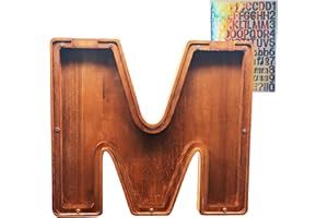 Spardose Buchstabe Holz - Crefun HM284M Neue 23 cm/9,1 Zoll Sparschwein Groß Spardose Personalisiert, Sparbüchse Sparbox, Sparschwein Kinder Spardose Junge, Deko Wohnzimmer Mit Buchstaben Aufkleber