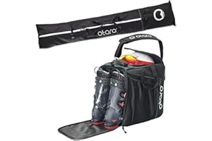 Otaro Housse Ski et Sac Chaussure Ski (Classic Set | 44 L & 76 L - 96 L) Ensemble Premium | Housse pour Skis et Sac à Chaussures de Ski avec Compartiment pour Casque | Porte Ski, Housse Ski