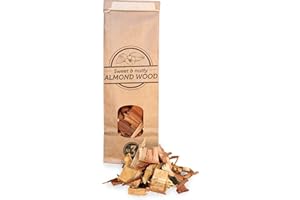 Smokey Olive Wood 500ml, virutas de Madera de Almendro para Barbacoa & ahumar, Talla 2-3cm