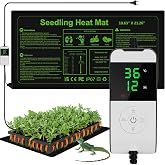 WADEO Heating Blanket for Plants 53 x 27 cm, Heating Blanket with Thermostat from 41&deg;F to 113&deg;F, Timer Function, Waterproof,