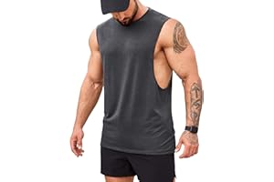 COOFANDY Men's Gym Tank Tops Bodybuilding Muscle Vest Workout Summer Fitness Sleeveless T Shirt