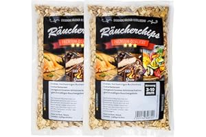 EVERSMOKE Premium Räuchermehl & -Chips aus Buchenholz I 1kg I Verschiedene Körnung (Exclusive 1,0-2,8mm (2x500g))