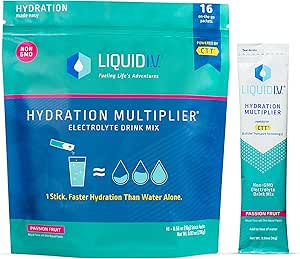 Liquid I V Hydration Multiplier Electrolyte Powder Easy Open Mix For Supplementary Drink Passion Fruit Amazon De Grocery