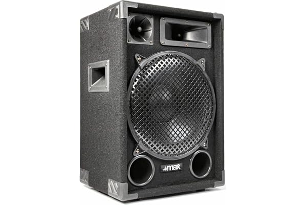Max12 Enceinte Sono Passive, Puissance de 700 Watts, Woofer de 12 Pouces, Son Clair, Facile à Transporter avec Les Poignées Intégrées, Idéales pour Les DJ Mobiles et Vos Soirées à la Maison