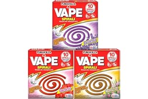 N\A Vape Spirali Anti Zanzare Repellente Insetti (3x10 Zampironi)