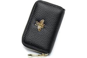 imeetu Card Holder Wallet RFID Credit Card Holders for Women Slim Leather Ladies Card Holder with 12 or 24 Card Slots & 2 Wide Cash Slots