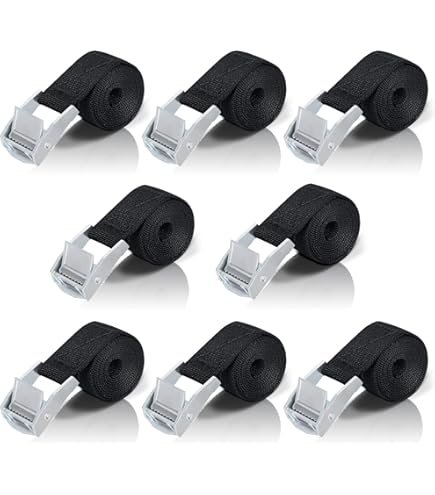Sangles D'arrimage à Cliquet – Lot De 2, 10 M X 25 Mm, Charge Max 1000 Kg, Pour Transport Sécurisé