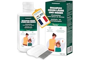 ‎SILBERKRAFT Silberkraft Shampoo gegen Läuse und Nissen Family, Medizinprodukt ab 6 Monate, mit Nissenkamm, 15 Min Einwirkzeit, für Kinder & Erwachsene, 100 ml