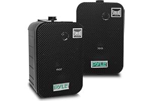 Pyle Outdoor Lautsprecher, Außen-Lautsprecher, 200W- Speaker, Wasserdicht, Musikbox- 2er Set, Indoor/Outdoor, für Patio, Garten,Deck, Boot, Terrasse, Restaurant, Leicht Montierbar