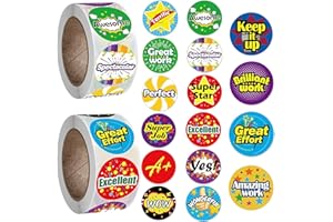 ARKIFACE 1000 PCS Reward Stickers for Teachers, School Stickers for Kids in 16 Designs, Motivational Stickers Teacher Supplies Training Stickers for Children Student Classroom