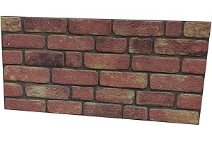 DELLEDECOR 3D BRICK EFFECT WALL PANELS DECORATIVE WALL CEILING TILES CLADDING POLYSTYRENE PANEL TILE 50x100cm (DL180)