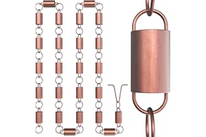 Rain Chains Direct Channel Link, 8.5 Feet Length, 100% Copper, Functional and Decorative Replacement for Gutter Downspouts