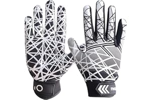 ‎FINGER TEN FINGER TEN American Football Receiver Handschuhe für Youth Jungen Mädchen, Torwarthandschuhe rutschfest Impact Palm Protection Outdoor Sport, Wasserdicht Gloves Fit Kinder