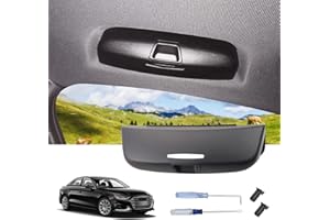 LUWU Compatible with A3 8V A4 B8 B9 A5 A6 C7 C8 Q3 8U Q5 Q7 S3 S4 S5 Car Glasses Holder,Sunglasses Holder,Eyeglasses Mount for Car Sun,Universal Storage Box Organizer (Black)