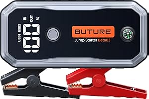 ‎BUTURE BuTure Auto Starthilfe Powerbank, 5000A Spitzenstrom 26800mAh Starthilfe Powerbank für All Benzin und 10.0L Dieselmotor, Starthilfe mit LED, DC Ausgang und Dual USB, PKW