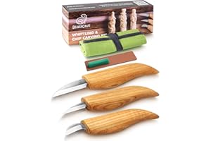 BeaverCraft S15 - Kit per intaglio del legno, set di strumenti per intaglio del legno, kit di coltelli da intaglio, set di coltelli da intaglio, per principianti
