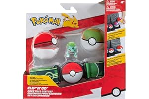 Pokémon Set da 5 cm Bulbasaur Battle Figure con Clip 'N' Go con Nest Ball e Accessori Pokéball