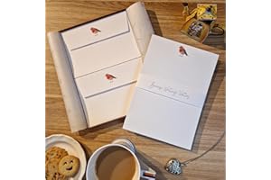 Me Loovely Robin Letter Writing Set A5 Bird Stationery Paper with C6 Envelopes (18 Letters & 18 Envelopes with Gift Box)