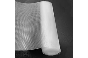 Herbst Rivestimento per Mensole 30x500 cm, Tappetini per Cassetti Tagliabile Motivo Convesso EVA Plastica Rotolo Carta Trasparente Antiscivolo Non-adesivo Tappetini per Frigorifero per Cucina, Picnic