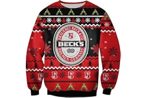 KASHYKE Bier Weihnachtspullover Herren Lustig Alkohol Weihnachtspulli Bier Pullover Hässlich Ugly Christmas Sweater Xmas Bier Weihnachts Pullover Hoodie Sweatshirt Damen Herren Weihnachtsoutfit