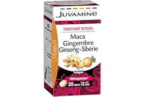 JUVAMINE - Tonifiant Sexuel - Maca Ginseng Gingembre - 40 Comprimés