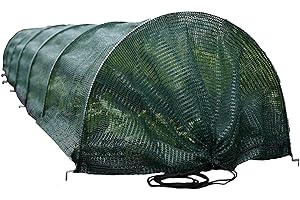 ELITO HOME & GARDEN New Grow Tunnel 3m Net/Fleece/Poly Garden Cloche Plant Vegetable Protection Ground Cover (3 Metre, Black Net Tunnel)