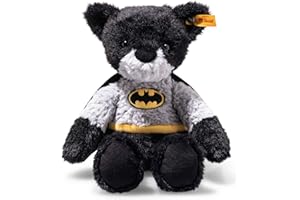 Steiff Teddybär Batman 29cm bunt, Kuscheltier Superheld, ideal für Kinder und Fans, Plüsch Bär im Batman Look, aus kuschelweichem Plüsch, waschmaschinenfest