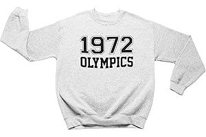 HotScamp Costume Outfit Sweatshirt - 1972 Olympics Grey Jumper Fun Top World Book Day Halloween Fancy Dress Party Cosplay Sweater