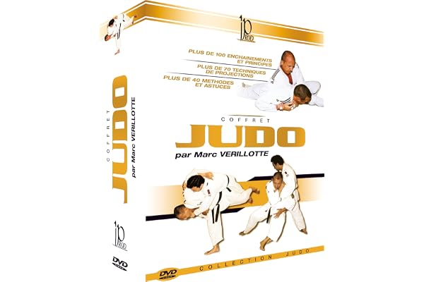 Coffret Judo:<br>
DVD 1 - Les enchainements<br>
DVD 2 - Les 4 familles de projection détaillées<br>
DVD 3 - Le judo de compétition