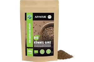 Alpi Nature Kumminfrön BIO 500g, Hel Kummin, Ekologiska Kumminfrön för Matlagning och Bakning