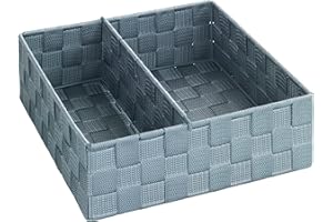 ‎WENKO WENKO Küchenorganizer Adria Grau L 2 Fächer für getrennte Aufbewahrung Grau