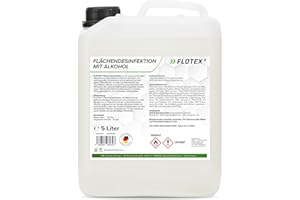 FLOTEX® alkoholisches Flächendesinfektionsmittel 5L - Hochwirksame Flächendesinfektion mit Alkohol - Ideales Desinfektionsmittel für alle glatten Oberflächen