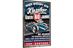 Putuo Decor 60. Geburtstag deko Metallschild, geschenke für männer zum 60, lustiges vintage Metallschild Geschenke für Freunde, Familie, 20x30cm