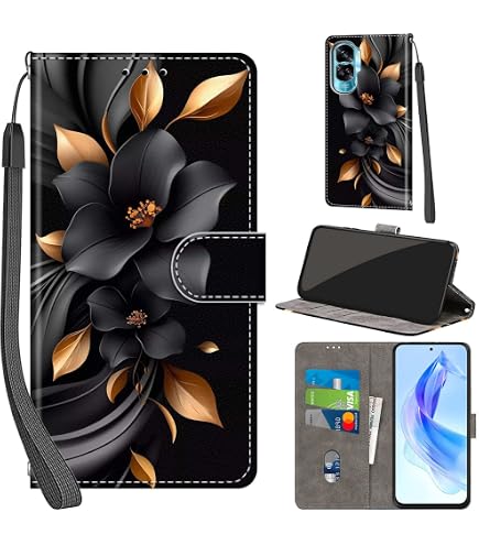 Cover Portafoglio Honor 90 Lite Con Supporto E Chiusura Magnetica - Farfalla