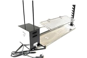 ALLEGRI Asador rotatorio Profesional electrico con regulador de velocidad, incluye pincho con parrilla incorporada y bandeja inox
