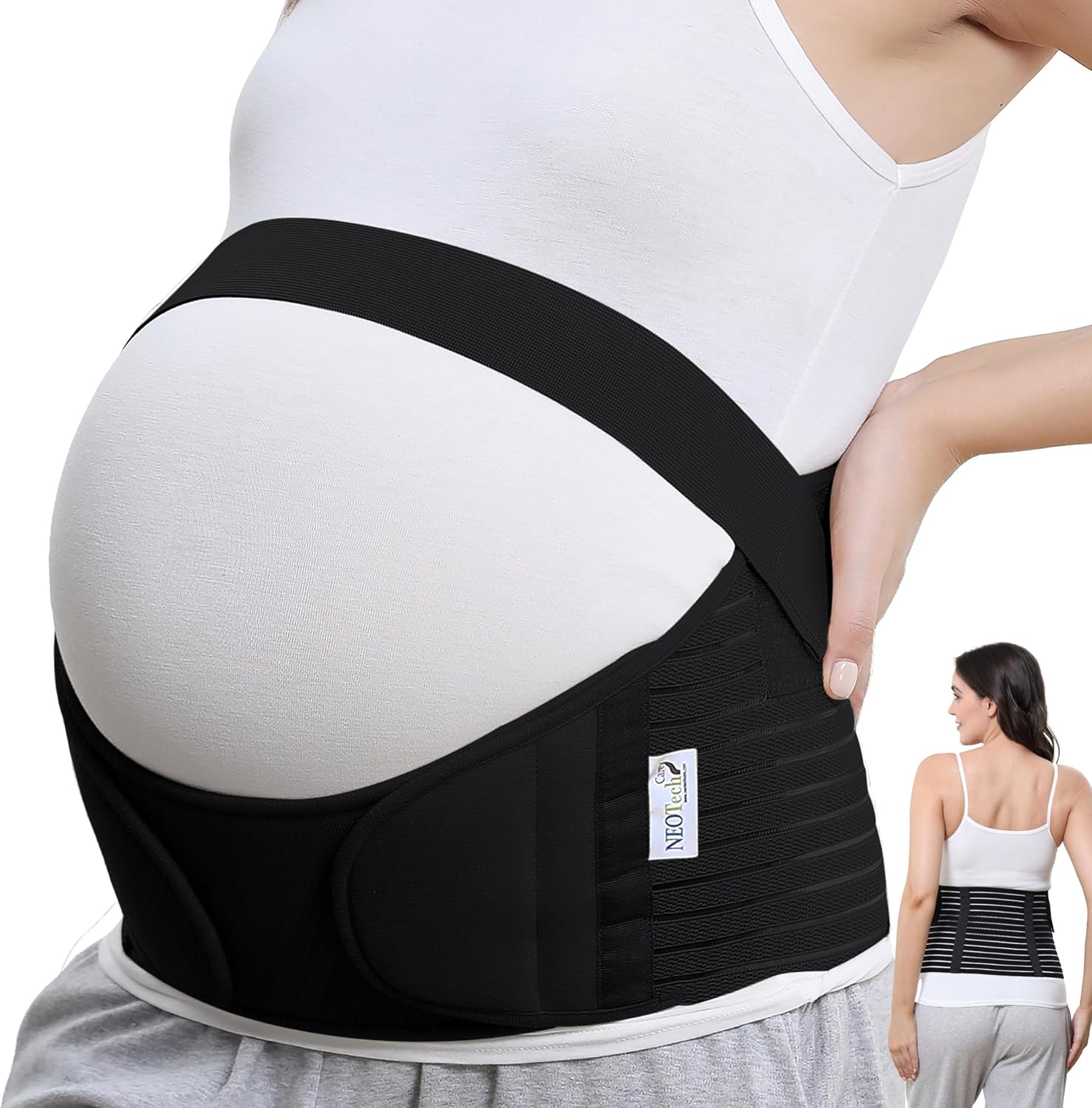 Neotech Care Pregnancy Belly Band, Maternity Belt Support for Back, Abdomen & Pelvis | Pregnancy Must Have for Pregnant Women