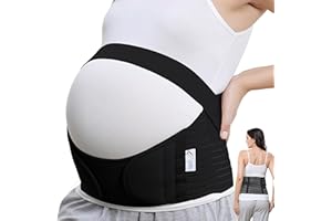 NEOtech Care - Bauchgurt für die Schwangerschaft - stützt Taille, Rücken & Bauch - Schwangerschaftsgurt (Schwarz, M)