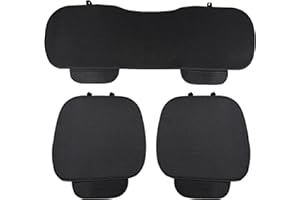Auto Accessori Lupex Funda de asiento de 3 piezas universal para coche | Protector de asiento 2 delantero y 1 trasero | Protector Comfort para el interior del automóvil (Silk Ice Negro)
