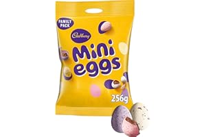 Cadbury Mini Eggs Family Pack Bag, Crunchy Shells with Smooth Milk Chocolate Centres, Gift for Easter & Easter Egg Hunts, 256 g (Pack of 1)