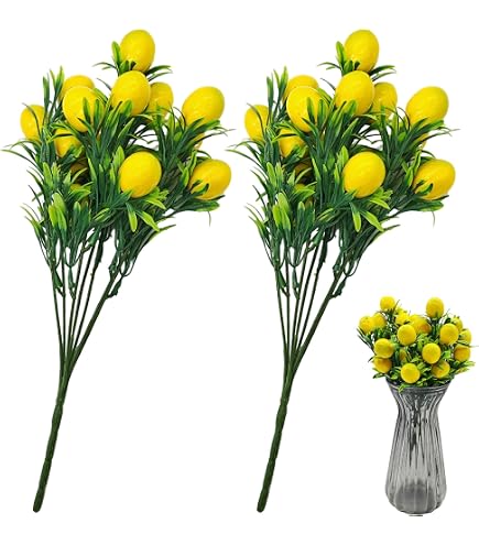Guirlande Décorative Citrons Artificiels – Avec Feuilles Et Fleurs – Longueur 175-200 Cm – Pour Intérieur/Extérieur - 5