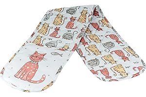 SPOTTED DOG GIFT COMPANY Double Oven Gloves, Heat Resistant Double Oven Mitt, Cat Themed Kitchen Oven Mitts, Cute Cats Cooking & Baking Gifts for Cat Lovers Women Girls