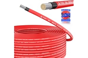 Solarkabel Set 50m – Wetterfeste Verlängerung mit Verzinntem Kupferkabelverbinder Gegen Rost und Oxidation – 9 AWG (6 mm2) Mc4 Kabel – 1.500 V Vorgecrimpter Solarkabeldraht von RELIAGINT