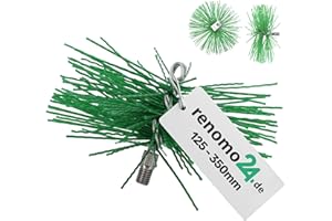 ‎RENOMO24 Renomo24 1x Schornsteinbesen aus Kunststoff für Edelstahlkamine, Edelstahlrohre und glasierte Schornsteine, Kaminbesen für Edelstahl mit M12 Gewinde / 160mm